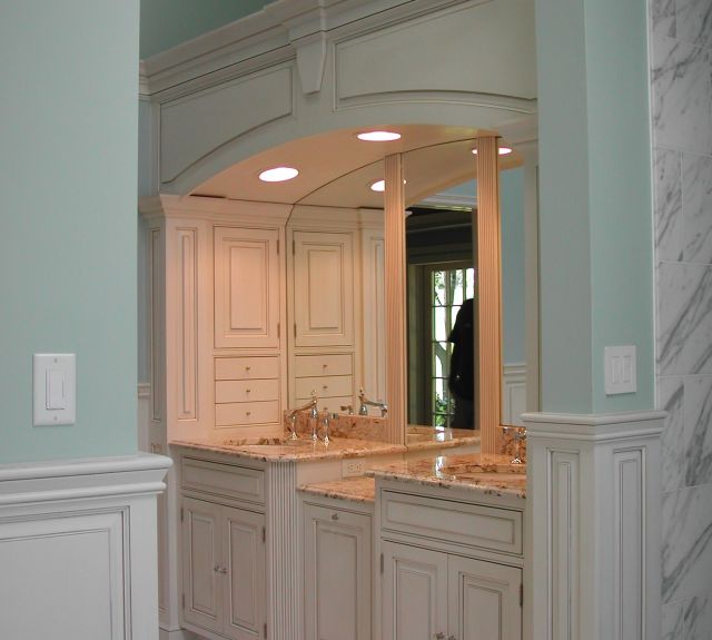 Modern kitchen with marble countertops